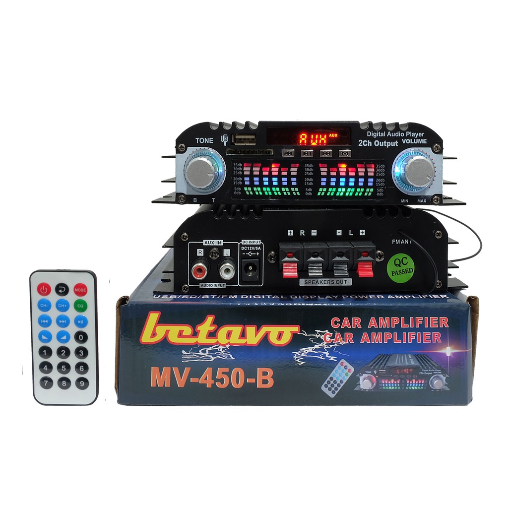 AMPLI MINI BETAVO MV 450B AMPLIFIER MOBIL MV-450B BLUETOOTH USB AMPLI