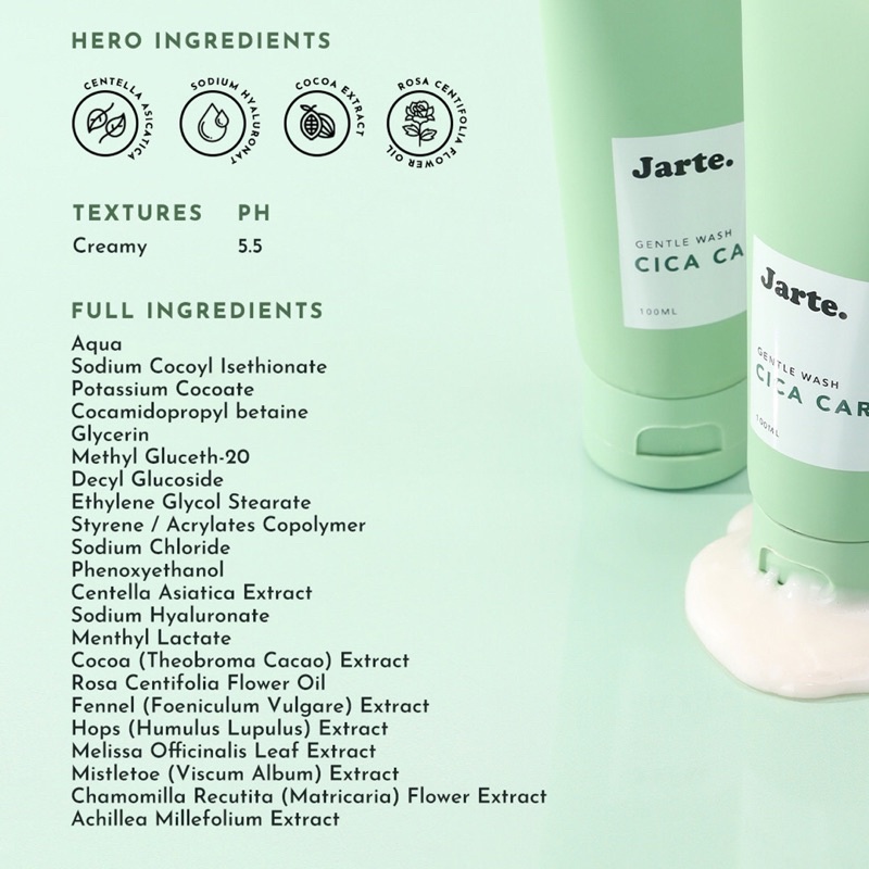 JARTE CICA CARE cream - gentle wash [JARTE CICA SERIES]