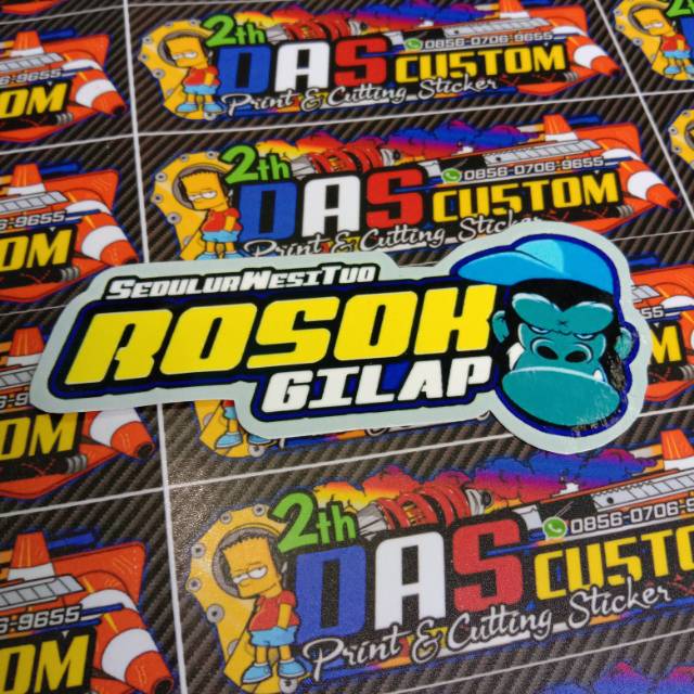 Sticker printing ROSOK GILAP minim pembelian produk harus 20rb