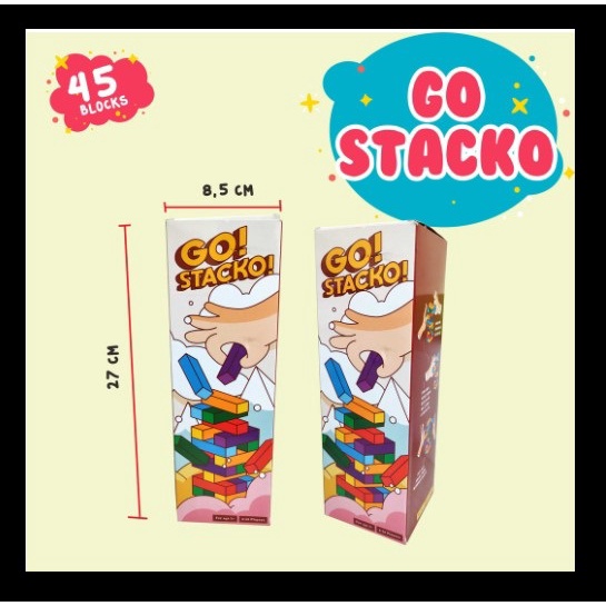 Uno Stacko Mainan Anak Stako Kayu Balok Susun Edukasi