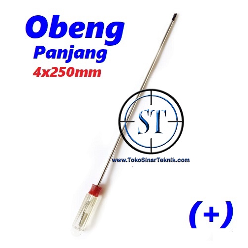 Obeng Panjang Plus / Kembang (+) 4x250mm Plus long Screwdriver