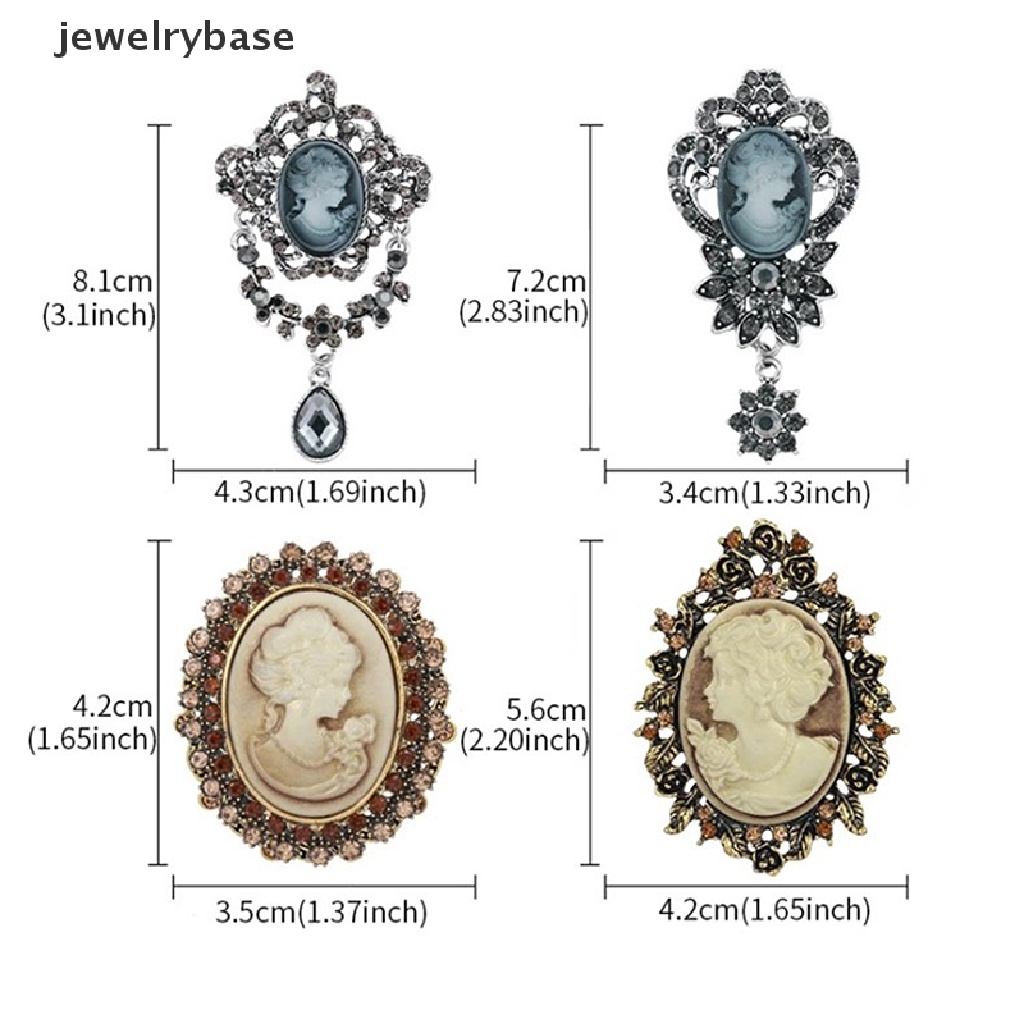 Bros Kristal Berlian Imitasi Gaya Vintage Untuk Wanita