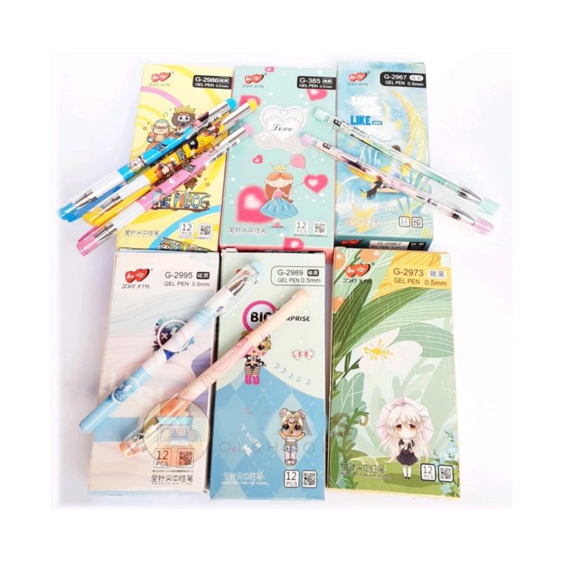 

( 1 PCS ) Pulpen Gel merk Zhi Xin / Love in / Zhixin / Gel pen / Bulpoin Gel / Warna hitam