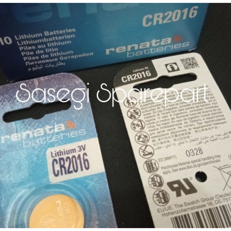 Baterai Renata CR2016 Renata 2016 Lithium 3V Tenata CR2016 Original