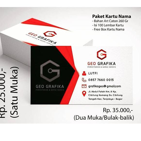 

Trendy Geo Grafika - Kartu Nama 1 Box Isi 100 Pcs Free Box