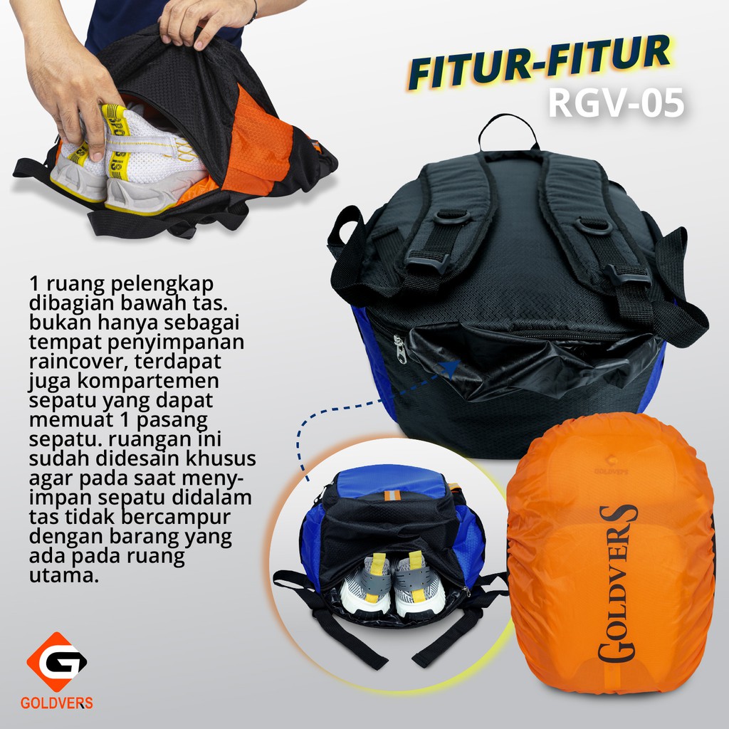 Tas Olahraga / Tas Futsal / Tas Travel / Tas Punggung / Tas Sport Free Rain Cover - Kreativo-group