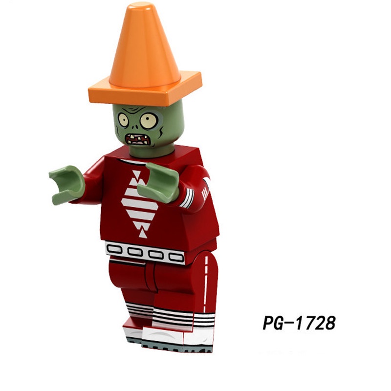 1pc Mainan Balok Bangunan Minifigure Model Tanaman Zombie / Bunga Matahari / Kacang Polong Bahan ABS Untuk Anak