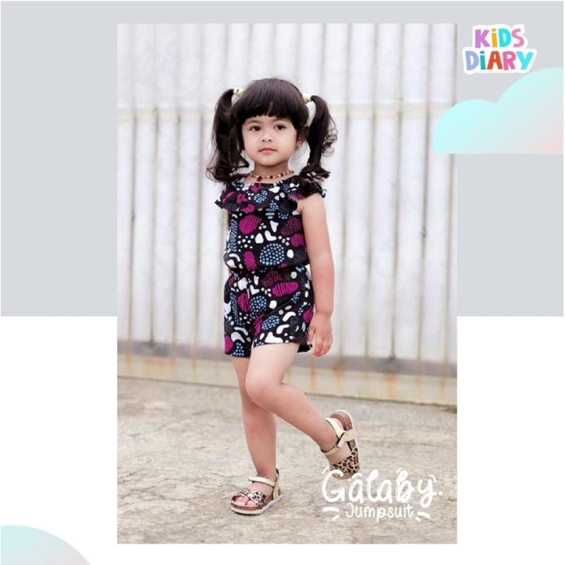 Jumpsuit Rayon Bayi Perempuan 3-24 Bulan, Jumpsuit Anak 1-2 Tahun Kids Diary