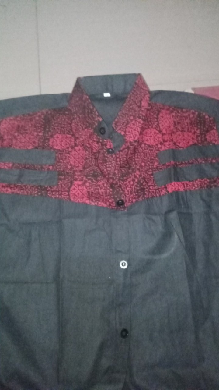 Bswart Batik Hrb026 Kenongo Hem Pendek Padi Pekalongan M L Xl Batik Pria Murah Modern Grosir