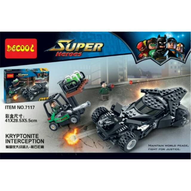 LEGO DECOOL 7117 SUPER HEROES BATMAN VS SUPERMAN KRYPTONITE INTERCEPTION