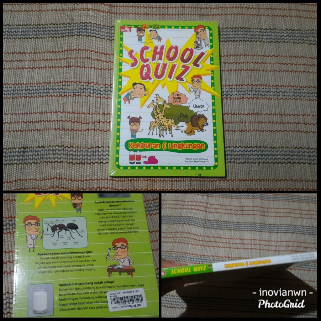 School Quiz Kehidupan dan Lingkungan buku anak