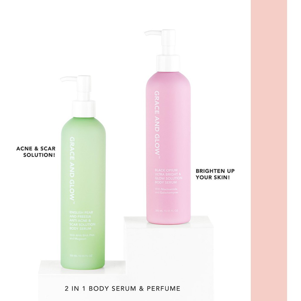 ✨LACIKOSME✨GRACE AND GLOW BODY CARE SERIES - BODY WASH SERUM SHAMPOO -SABUN MANDI