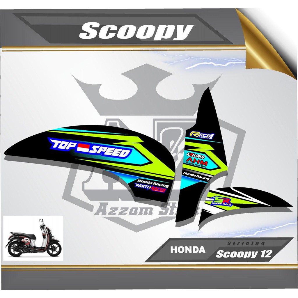 Striping variasi Scoopy -  sticker Lis Motor Scoopy 12