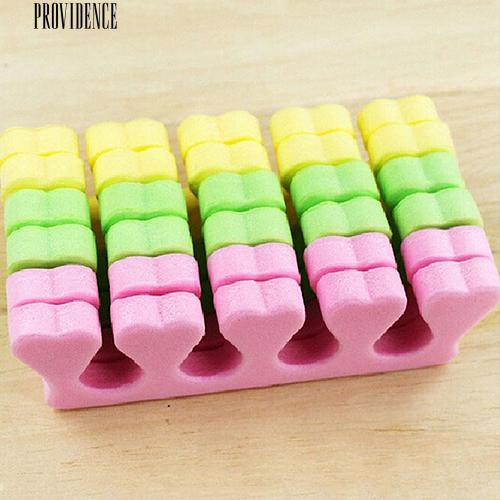 [Bayar Di Tempat] 10 Pcs Lembut Toe Separator Spons Busa Jari Nail Art Salon Pedicure Manicure Alat