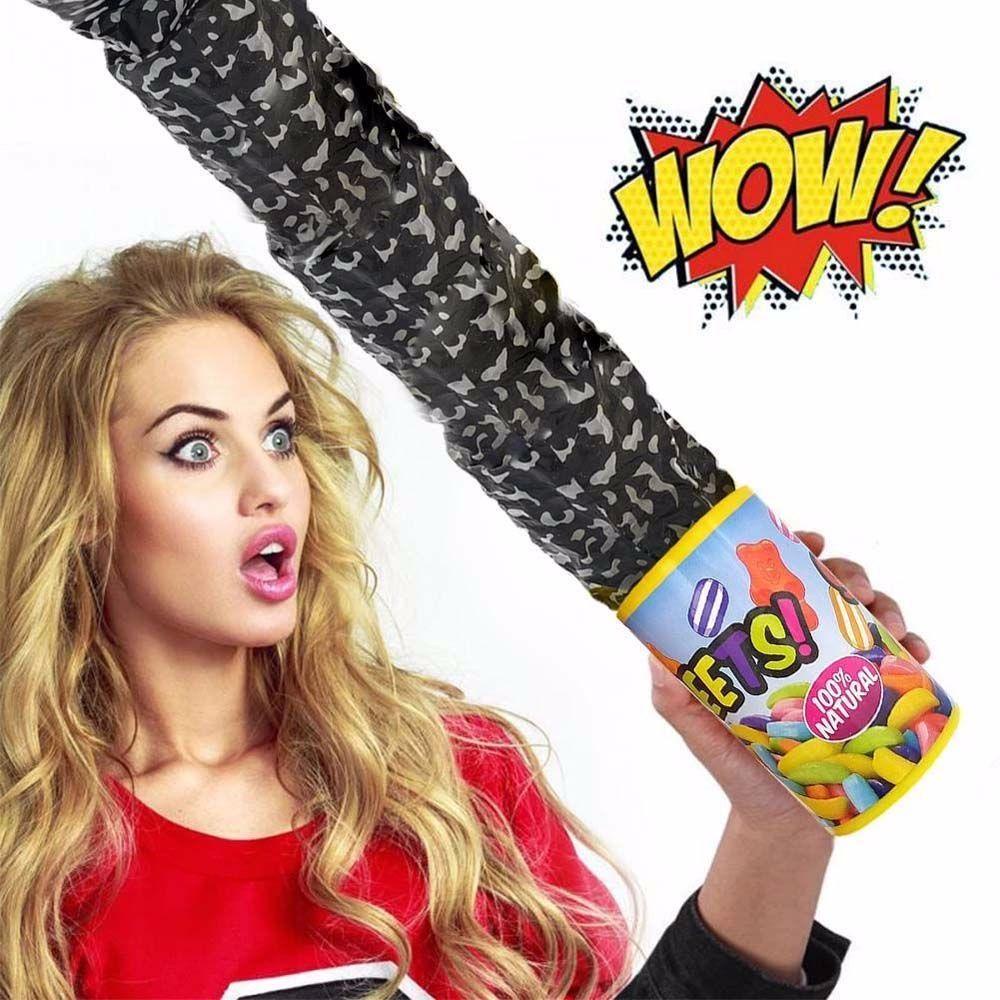 Lanfy Lucu Permen Bisa Prank Dekorasi Pesta Screaming Toy Halloween Mainan Jump Snake