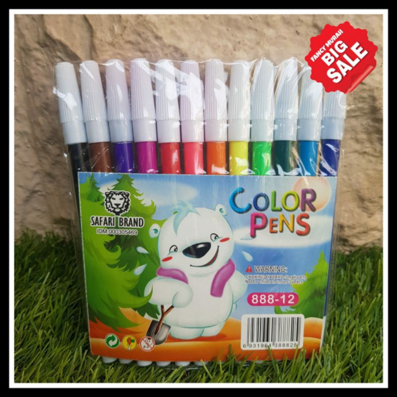 

(SALE) SPIDOL 12 WARNA - SAFARI BRAND