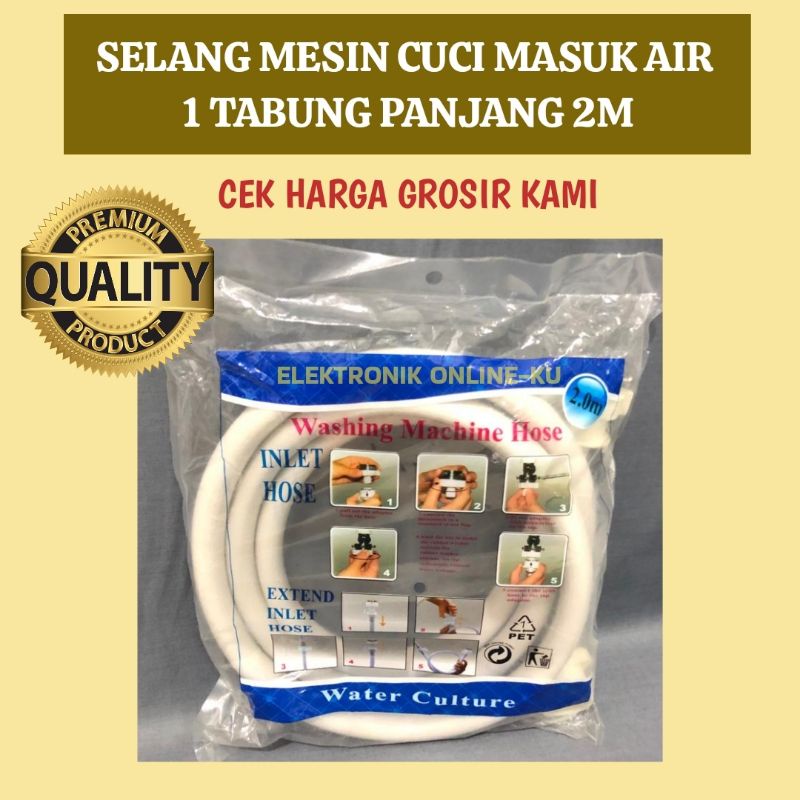 SELANG MESIN CUCI MASUK AIR 1 TABUNG 2 METER