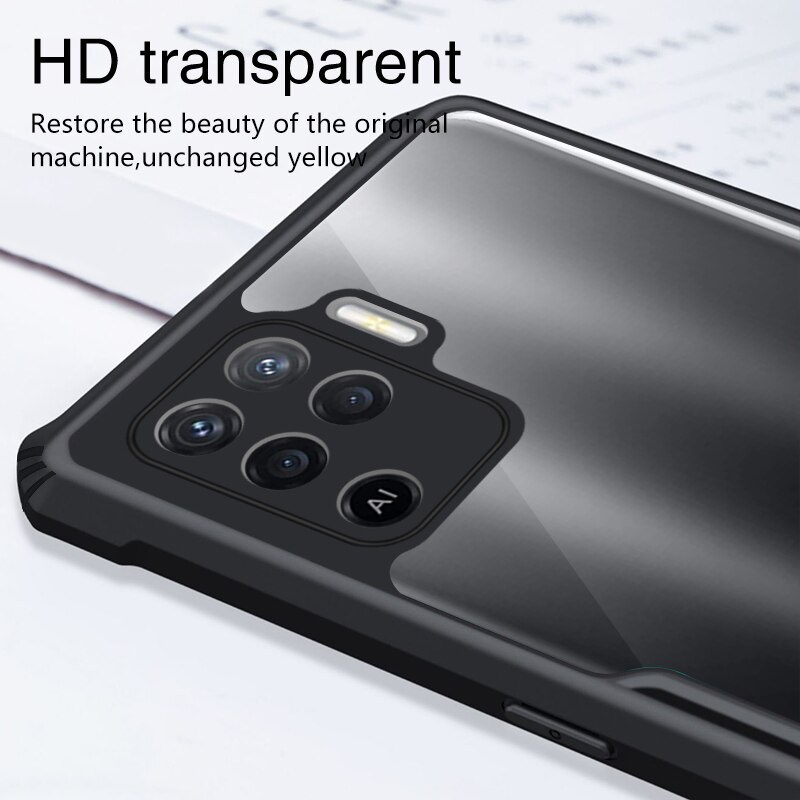 PAKET 2 IN 1 Case Oppo Reno 4F Armor Fusion Transparent Prmium Casing Free Tempered Glass