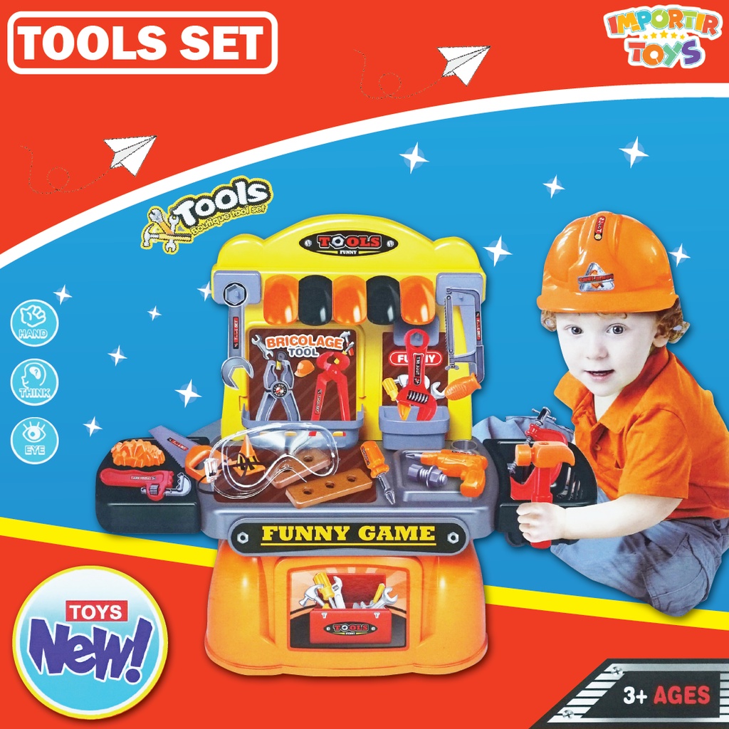 Mainan Anak Peralatan Perkakas Box Tools Set Peralatan Pertukangan