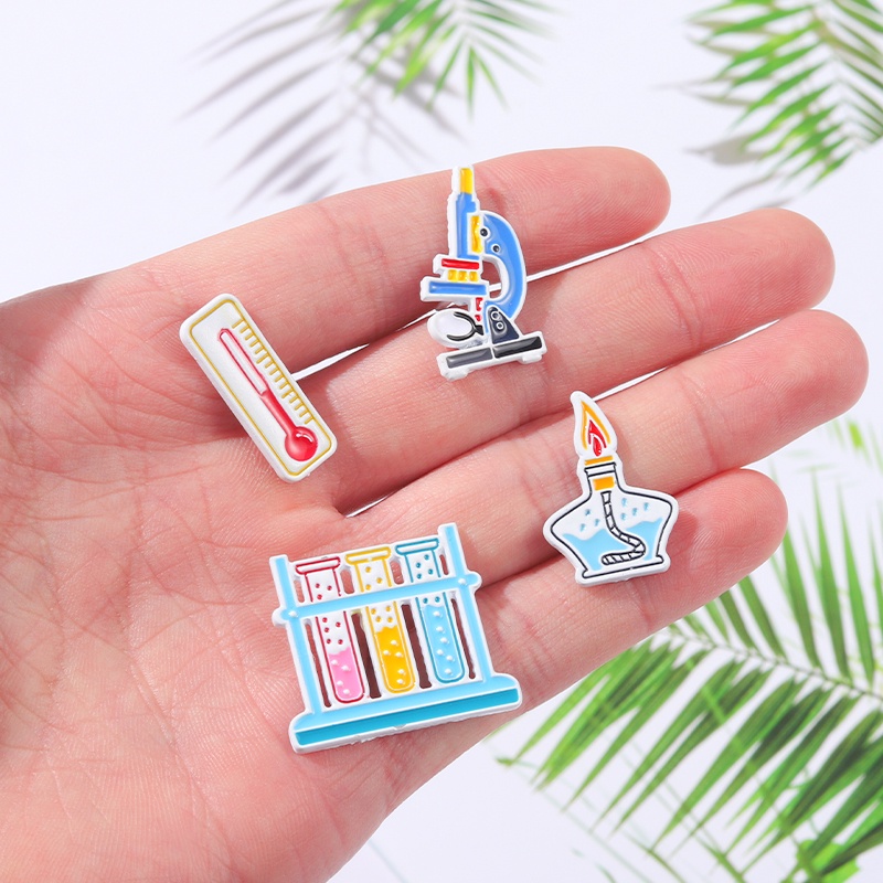 Cartoon Chemistry Laboratory Equipment Alcohol Lamp Enamel Lapel Pin Test Tube Microscope Badge Brooch Backpack Girl Ladies Clothes Accessories