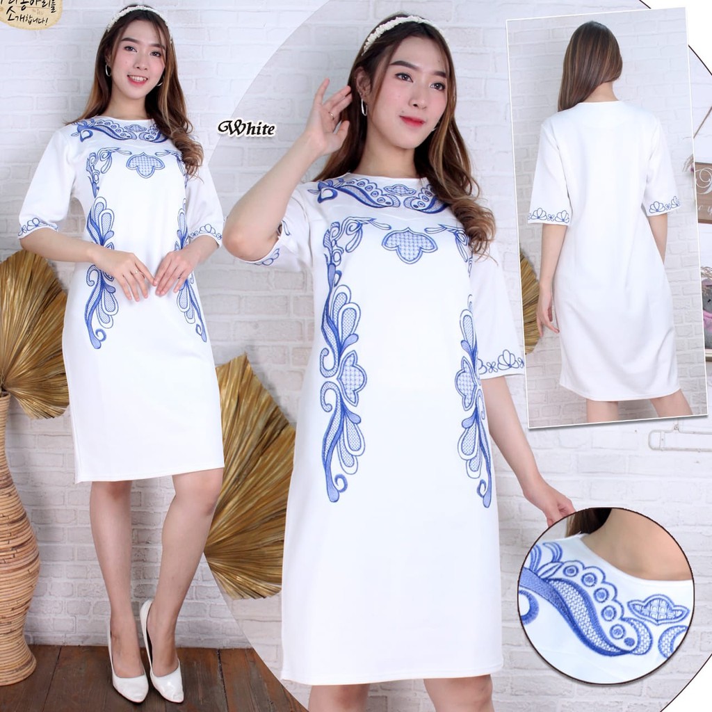 HOPYLOVY - Dress Tunik Wanita Casual Ella