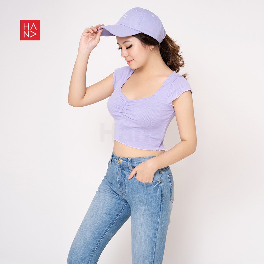 HanaFashion JKT - Rei Knit Crop Top Rajut Wanita - CT196