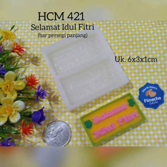 Cetakan coklat idul fitri HCM 0421 bar persegi panjang