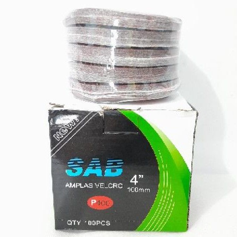 Amplas Bulat grit 400 / Amplas Tempel Velcro 4&quot; Harga Per Lembar (C365)