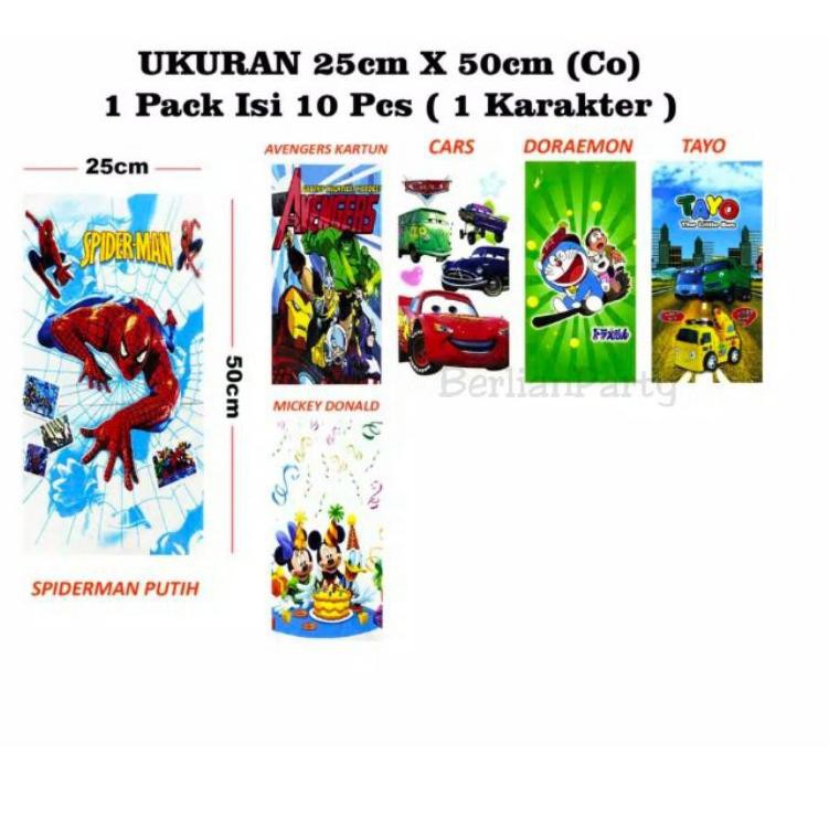 

✥VYR Plastik Snack Ulang Tahun / Plastik Snack Karakter 50cm x 25cm ✥ ★