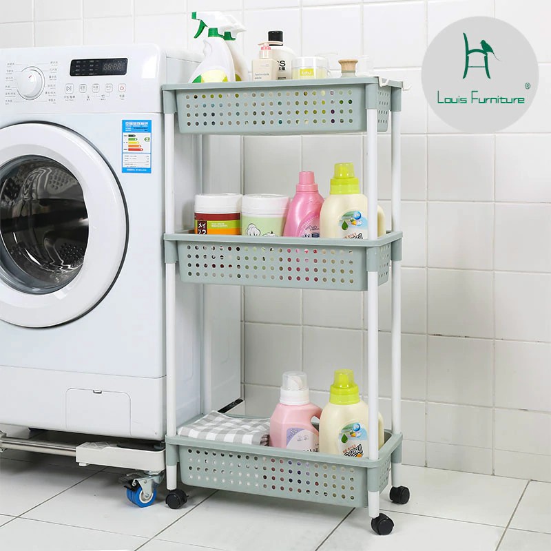 INDORETAIL | Perlengkapan Rumah | Furniture Louis Fashion Dapur Troli Kamar Mandi Rak Rak Kamar