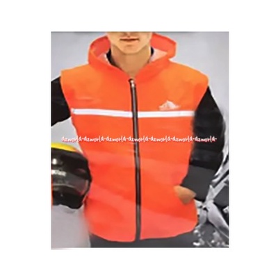 Motoboy Rompi Motor Dengan Topi dan Reflektor Glow in The Dark Vest With Hat Motor Boy Warna Orange Hijau