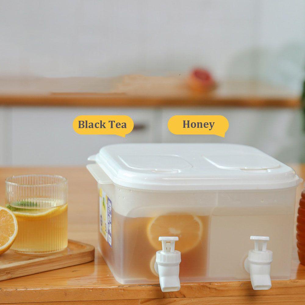 Solighter 5L Water Jug Dengan Keran Ganda Baru Musim Panas Wadah Air Minum Aksesoris Dapur Rumah Tangga Juice Decanter