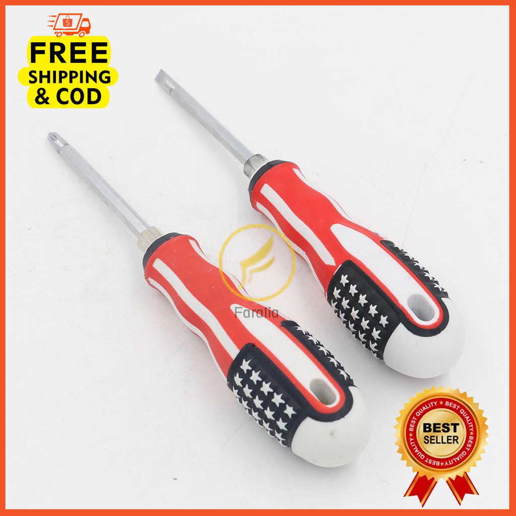 Obeng Min Plus Amerika 2in1 Drei 2 In 1 Bolak Balik Kembang Serbaguna Usa Plusminus