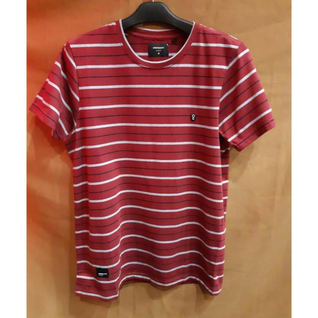 Kaos stripe atasan Pria Greenlight ORIGINAL