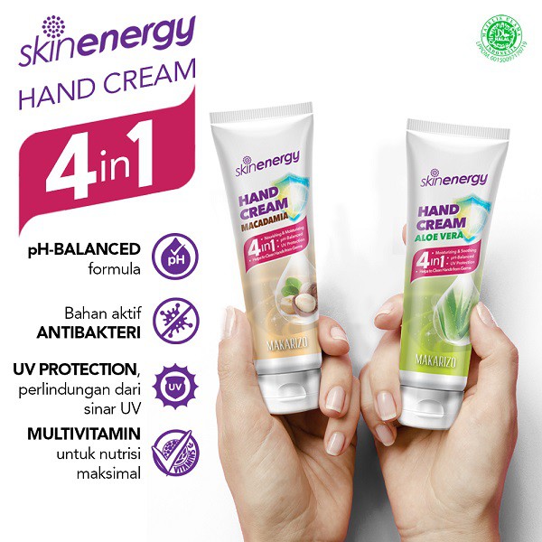Makarizo Skin Energy Hand Cream dengan Collagen & Aloe Vera (50 mL) / Krim Tangan / Hand Lotion-1