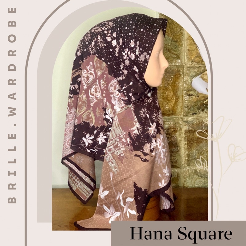 Hana Square | Hijab Motif Voal Premium
