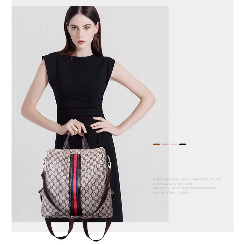 ❄Promo 2019❄TAS RANSEL DAN SELEMPANG MULTI FUNGSI GUCCI GD IMPORT 9020 PARASUT KHAKI#TW38