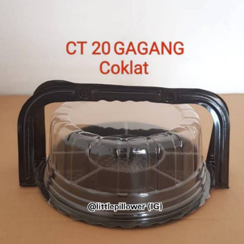 (ISI 10PCS-CT20 GAGANG COK) Mika Tumpeng Mini Gagang Diameter 20 Sekat 8 COKLAT/Mika Tumini Sekat