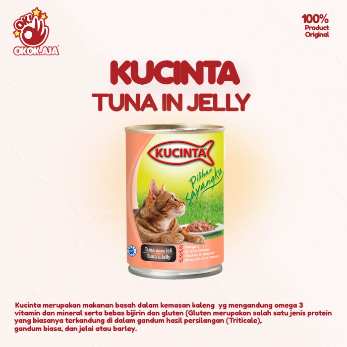 Makanan Kucing Basah Kucinta 400gr kaleng - Catfood basah murah