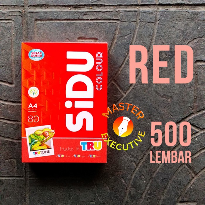 [Rim] Sinar Dunia SiDu Color Kertas A4 80 gsm Deep Red Merah IT 250