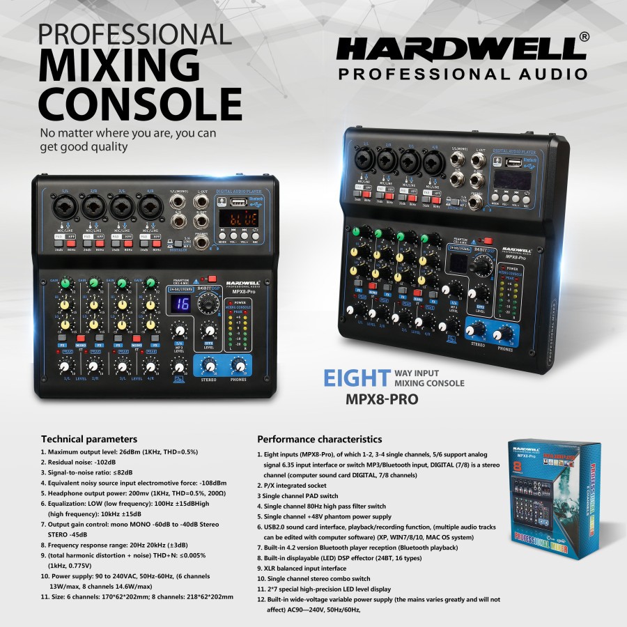 Mixer Audio Hardwell MPX 8 Hardwell MPX8 Original
