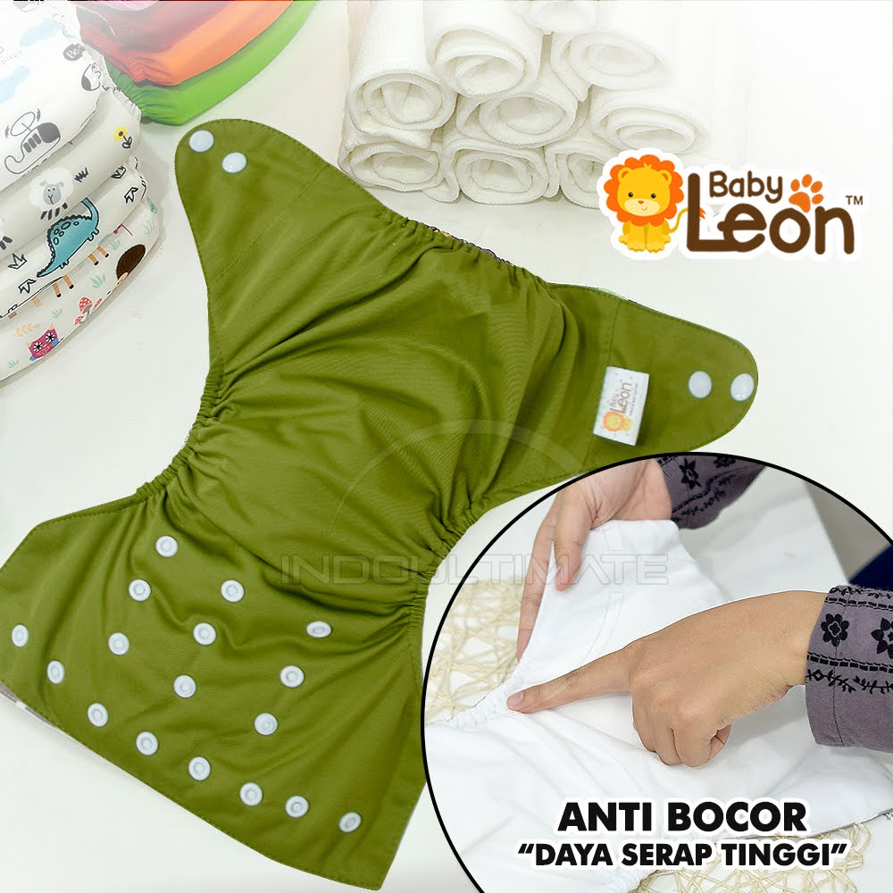 BABY LEON PREMIUM Popok Bayi Motif + FREE INSERT Cloth Diaper Clodi Kain Cuci Ulang BY-830 BY-831 BY-72 BY-728