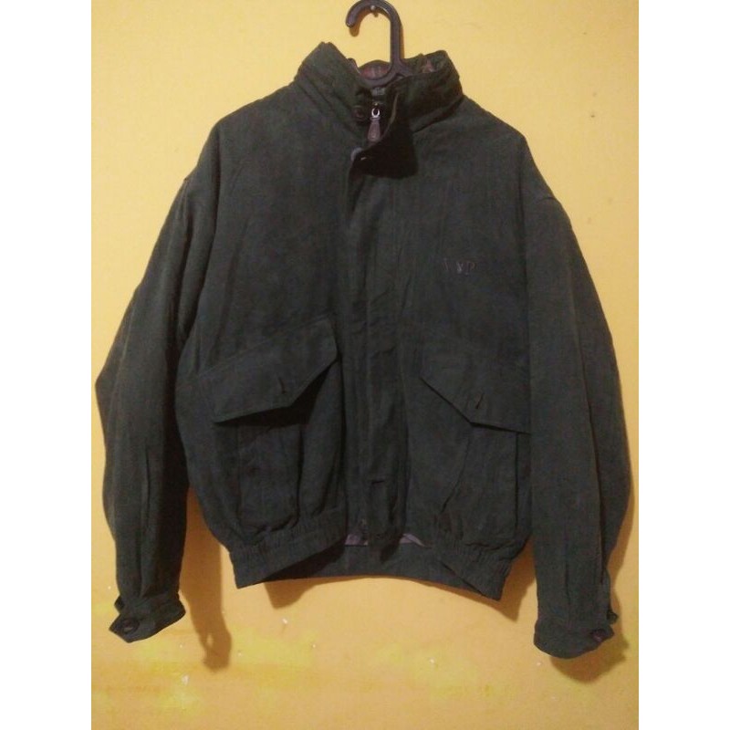 Preloved Vintage PlayBoy VIP suede harington jaket second