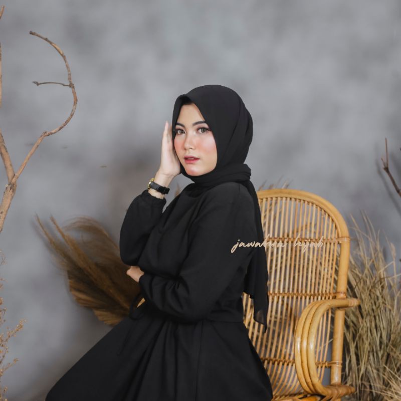 KHAIRA (PASHMINA SQUARE) part. 1 / PASHMINA CERUTY / PASHMINA ANTEM / PASHMINA ANTI TEMBEM-PS BLACK