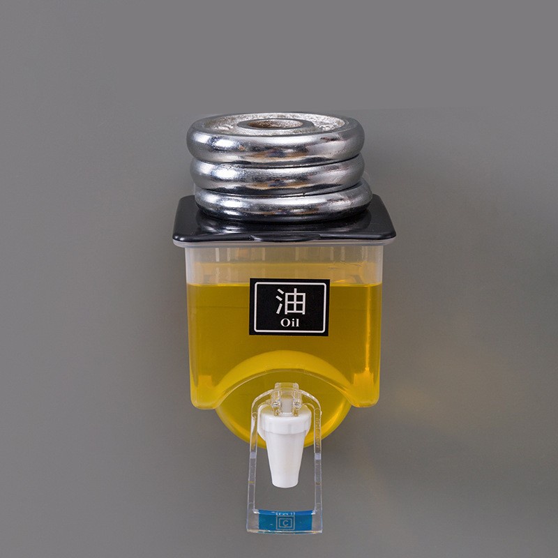 [Perforation-free Wall-mounted Oil Bottle Soy Sauce Barrel] [Space-saving Leak-proof Oil Pot, Oil and Vinegar Dispenser] [Transparent Liquid Seasoning Filling Tank]