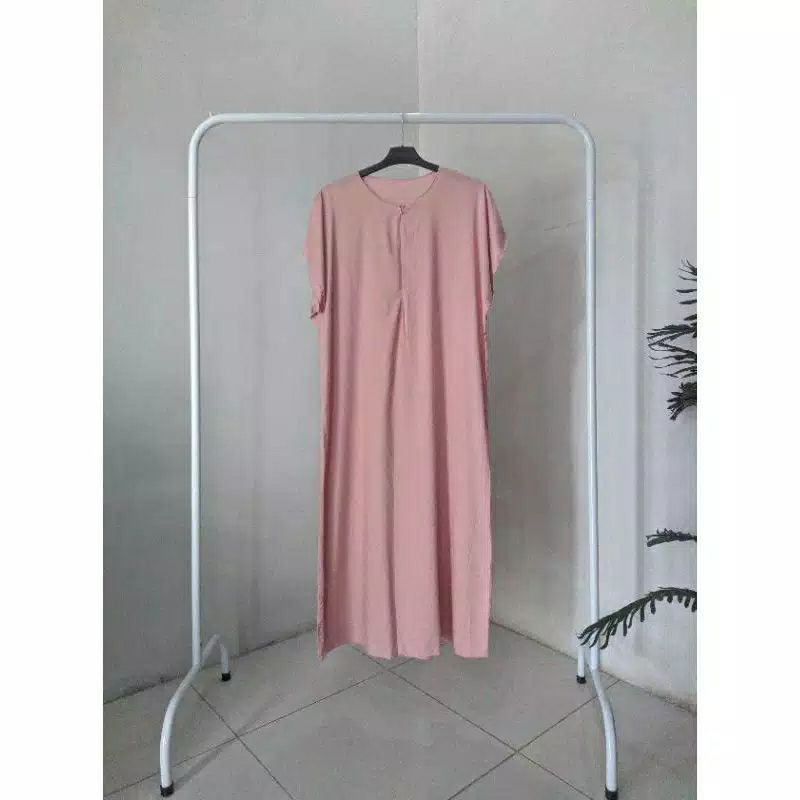 BUSUI FRIENDLY DASTER POLOS BUSUI PANJANG SEMATA KAKI RAYON DASTER LONG KEKINIAN-Salem