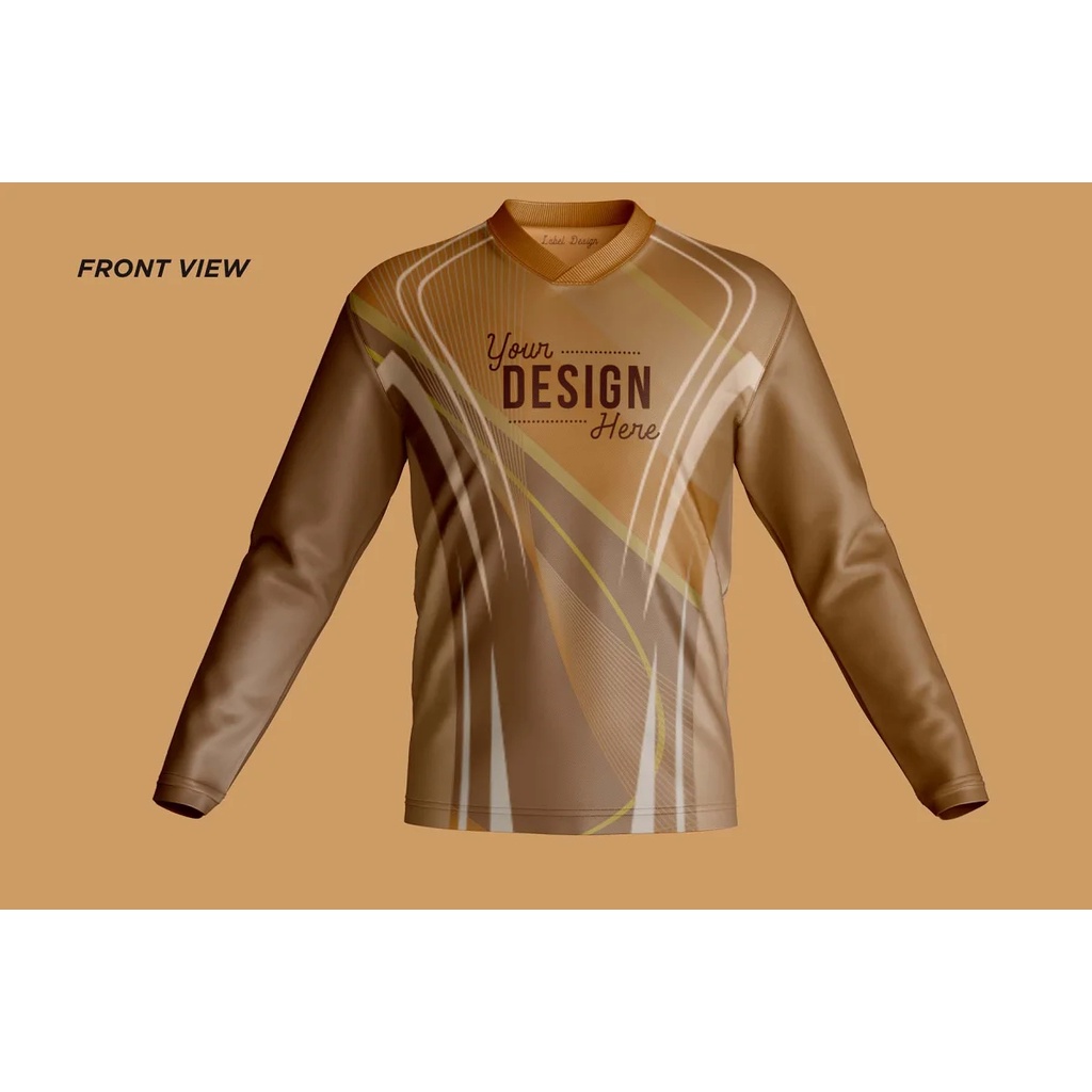 T-Shirt V Neck Long Sleeve Mockup