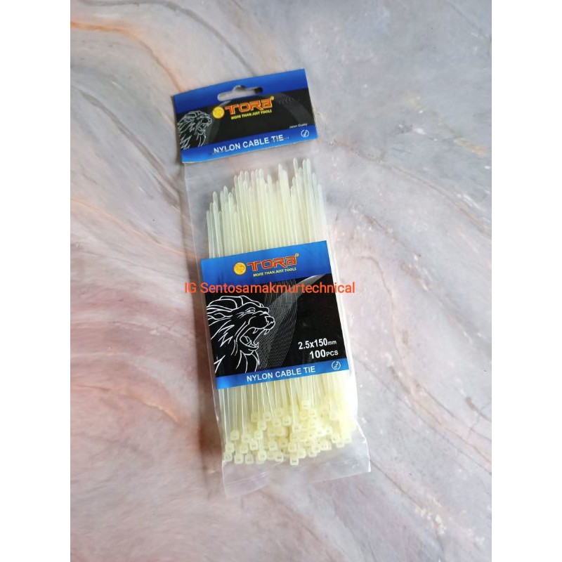 TORA 2.5 x 150 MM Nylon Cable Tyraps Kabel Tie Ties 15cm