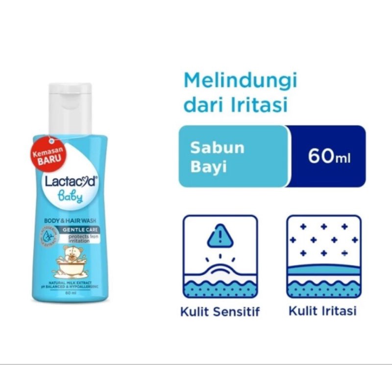 Lactacyd Baby Liquid Soap Body and Hair Wash / Sabun Bayi Lactacyd Baby Cleansing and Moisturizing 60ml