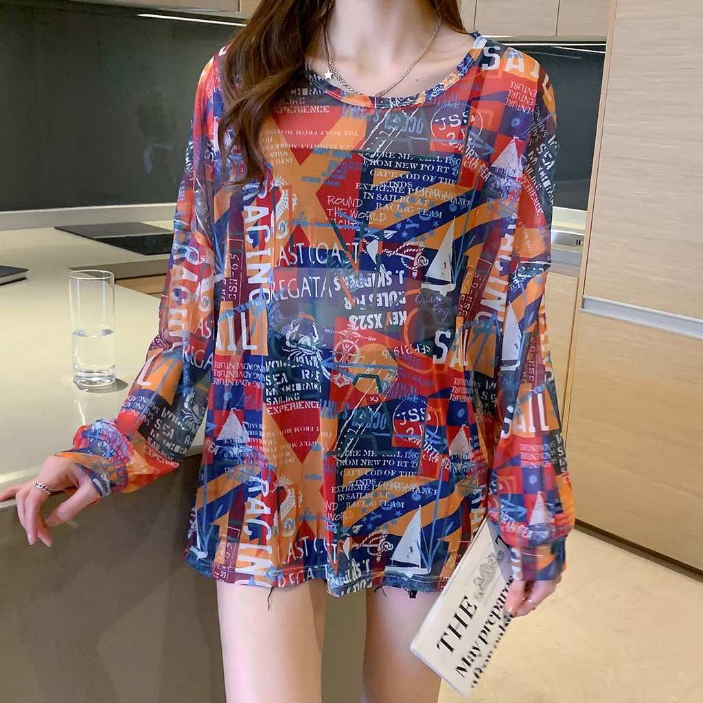 XIAOZHAINV Kaos Wanita Korean Style Lengan Panjang 3758